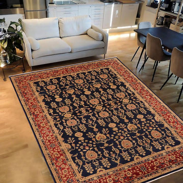 handmade Transitional Kafkaz Chobi Ziegler Blue Red Hand Knotted RECTANGLE 100% WOOL area rug 9 x 12